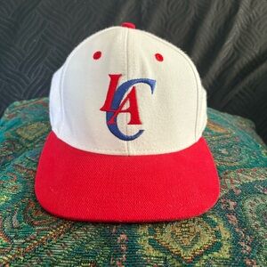 Adidas LA Clippers Snapback Hat Red White Blue Retro NBA Cap Adjustable